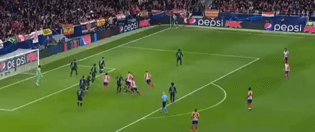 Saul goal, 4th minute.